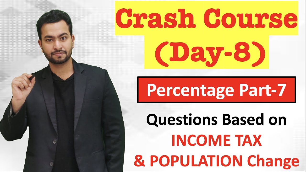 Percentage Part 7| Questions based on Income Tax & Population Change| SSC CGL| SSC CHSL