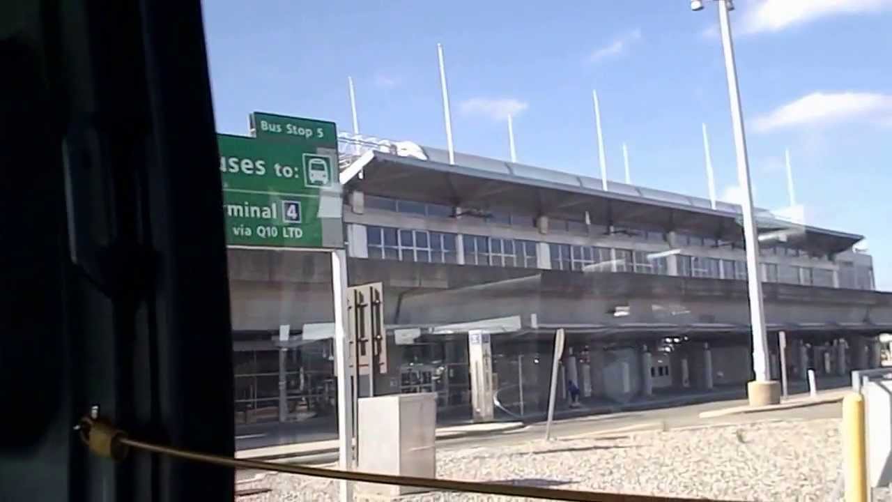 JFK Airport-bound Q10 Limited Ride at Lefferts Blvd Airtrain Station