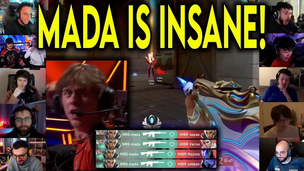 Valorant Streamers Reacts To NRG Mada HIT A CRAZY ACE Against NRG In VCT