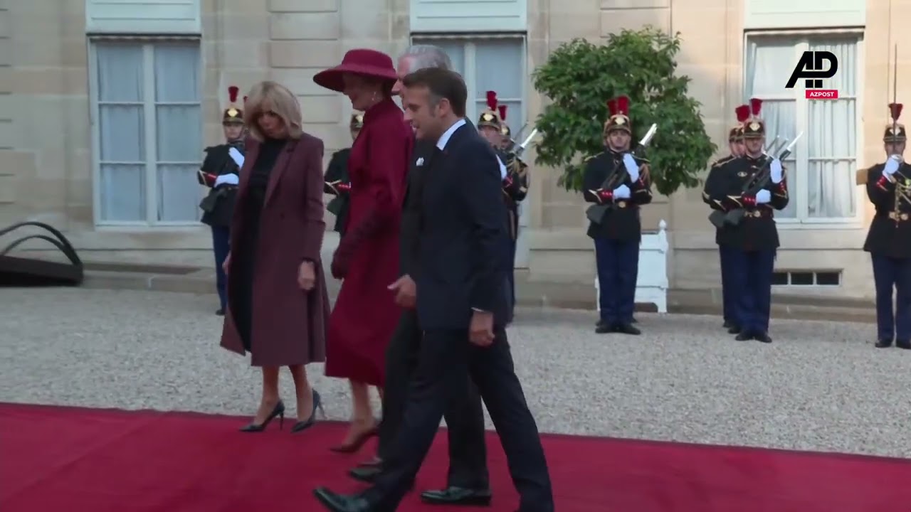 Belgian royal couple arrives at &Eacute;lys&eacute;e Palace for a meeting with President Macron
