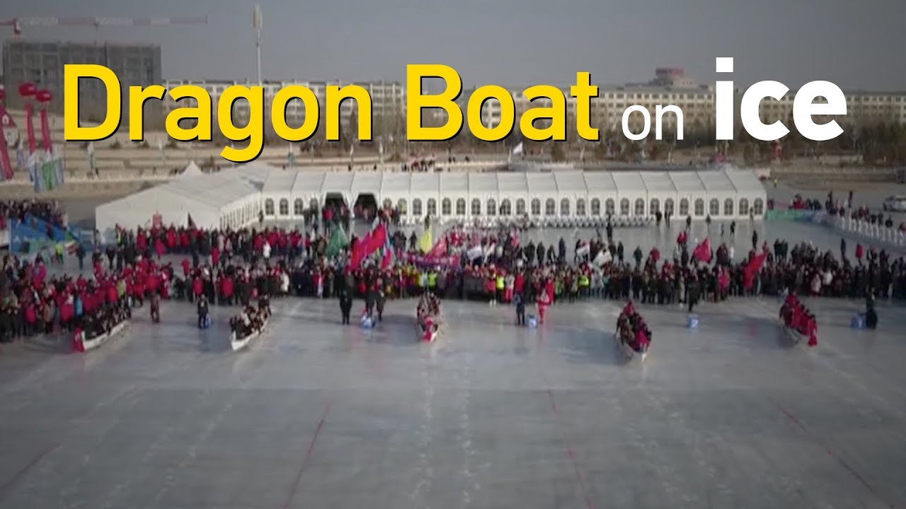 Thousands compete in ice dragon boat festival in northern China