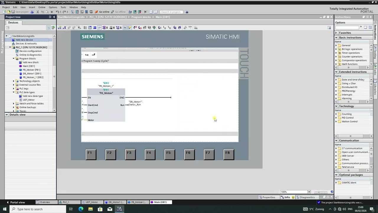 Using UDTs for Motor Control in TIA Portal | Professional PLC Programming