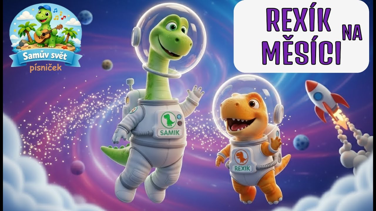 Rexík na Měsíci - Dinosauři ve vesmíru | Písničky pro děti | Samův svět písniček