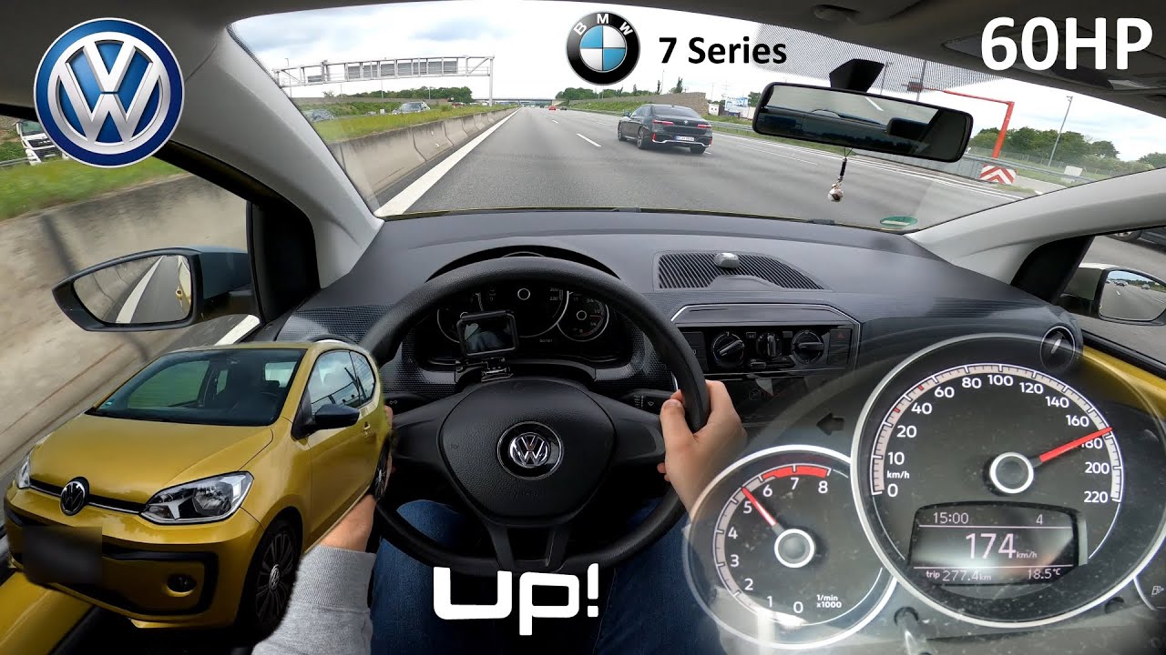2015 VW up! 60HP | TOP SPEED ON GERMAN AUTOBAHN | 174km/h