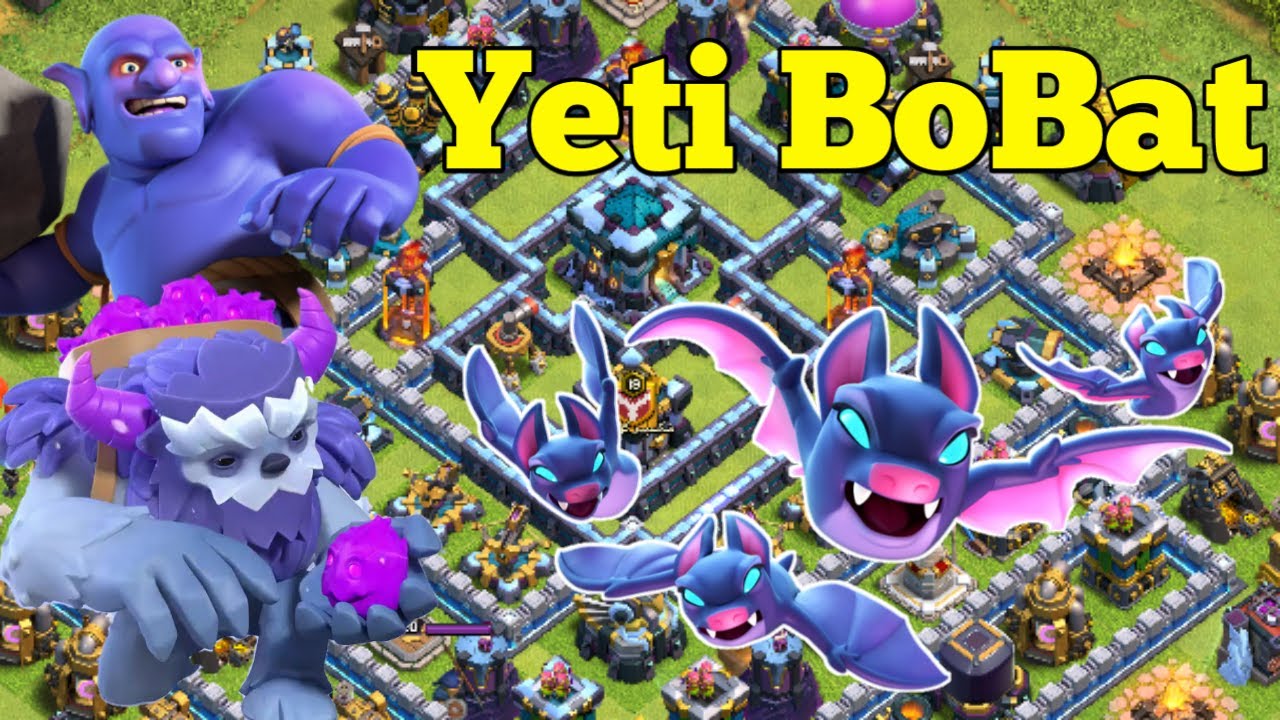 Th13 Yeti bobat strategy! Townhall13 Yeti smash with Bat's spells Legend League Attacks 2020 May.