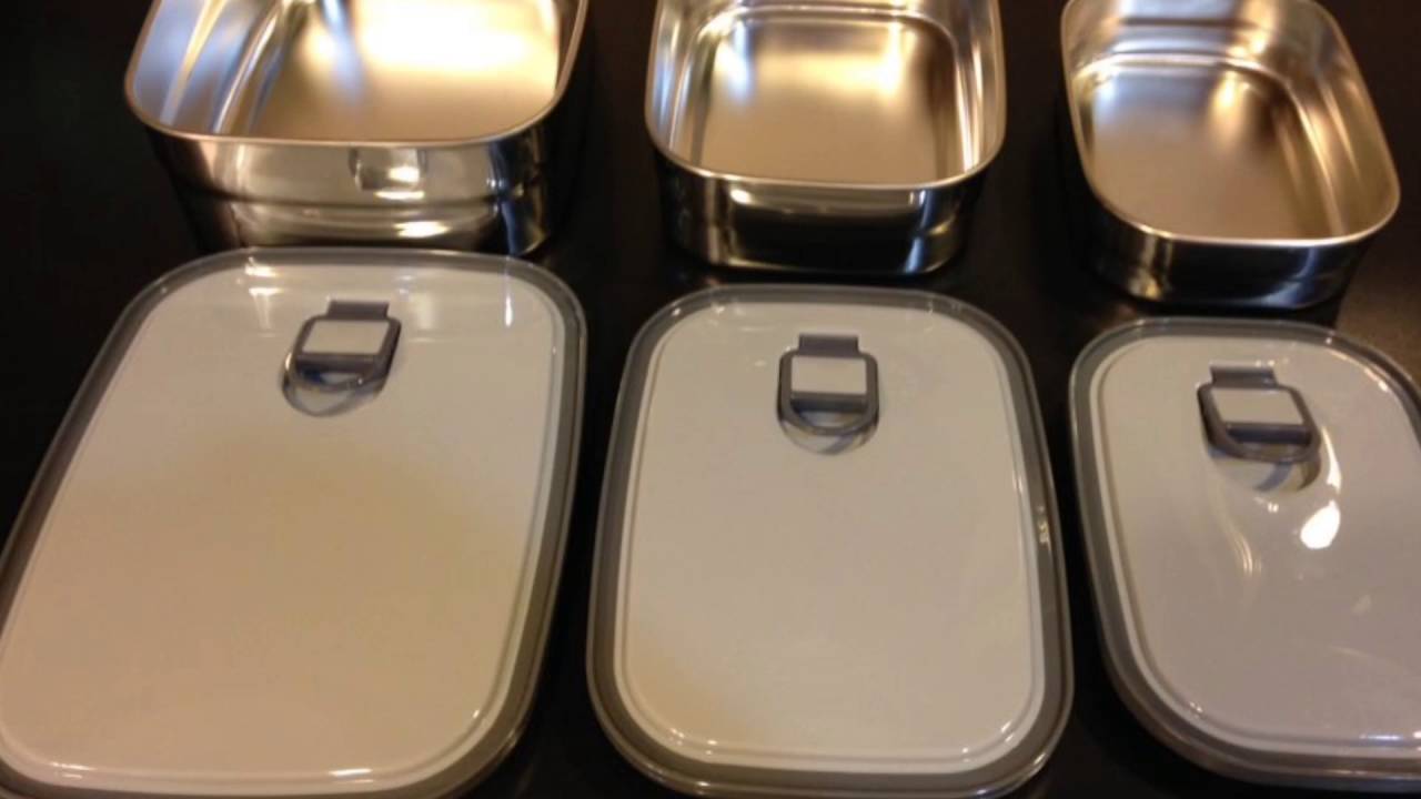 Country Home Goods Stainless Steel Food Storage Containers- set of 3