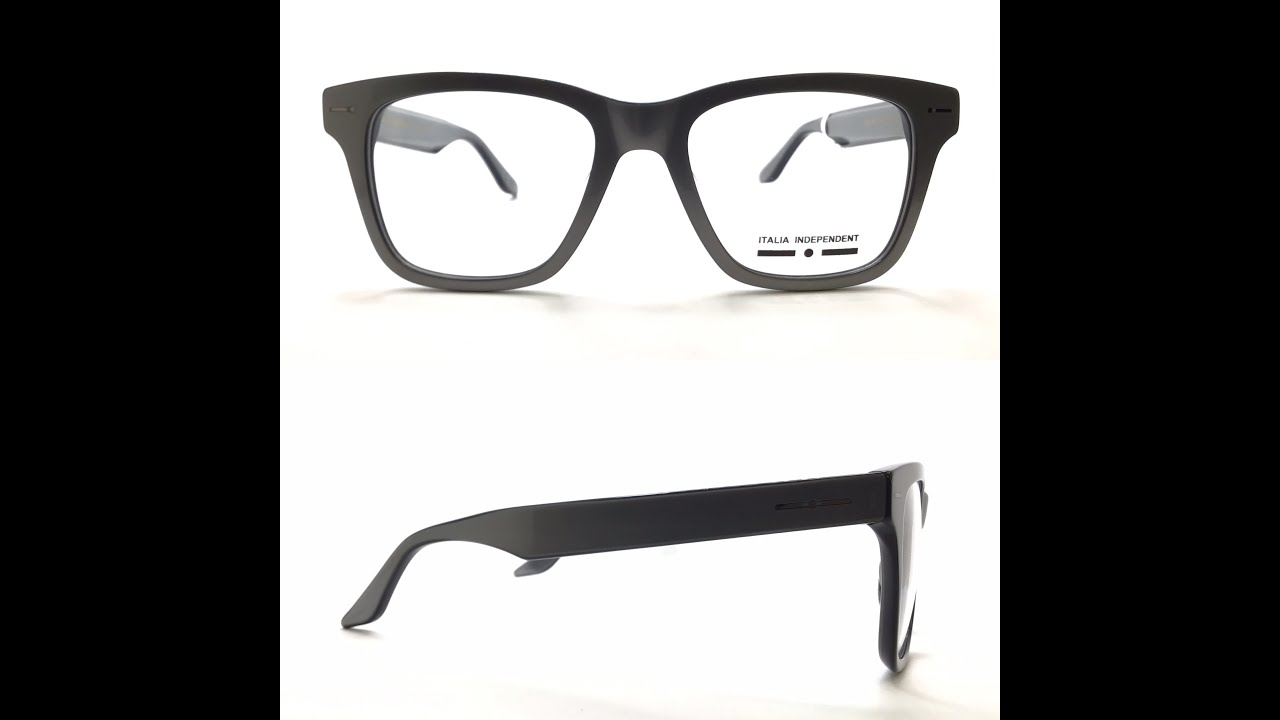 Italia Independent eyeglasses ambizione silver plastic square