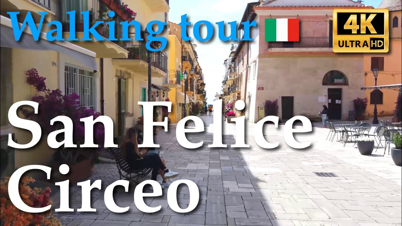 San Felice Circeo (Lazio), Italy【Walking Tour】4K