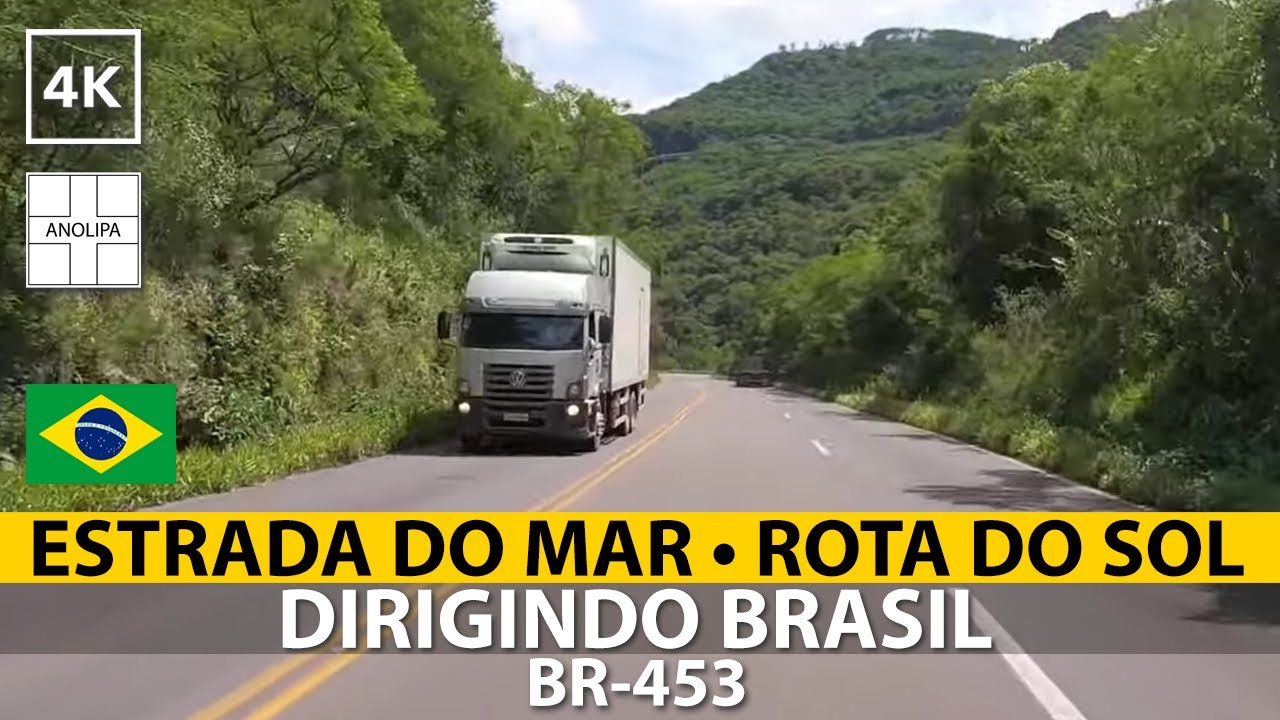 ROTA do sol 🚙 🇧🇷【4K】Estrada do mar • subindo a serra gaúcha [Dirigindo Brasil] POV Driving