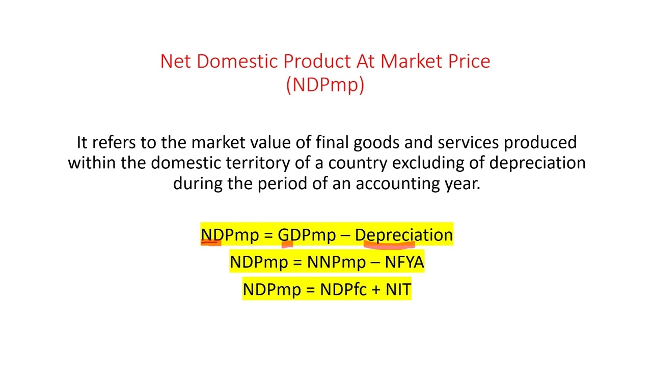 Net Domestic Product At Market Price (NDP At MP)