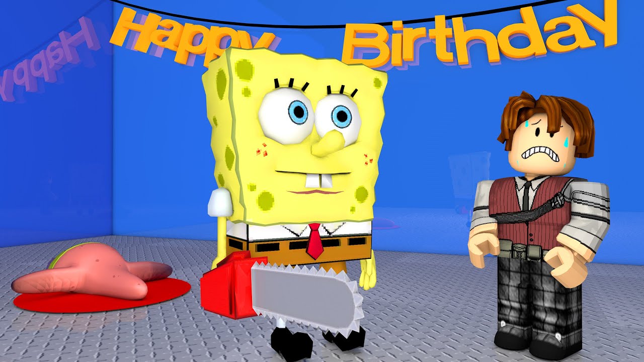 FUI CONVIDADO pra FESTA DO CALÇA QUADRADA (Roblox Freakybob's Crazy Party)