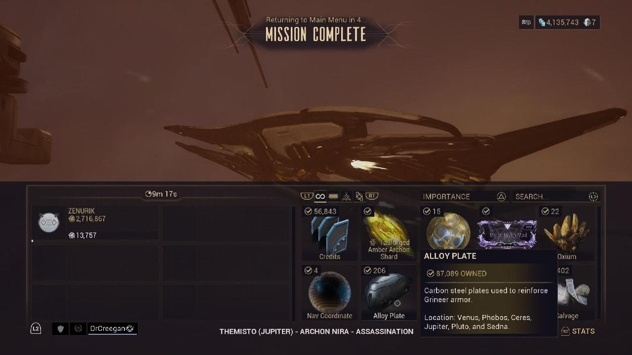 Completing the Warframe sortie