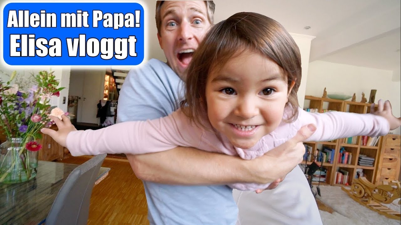 Mit Papa alleine zu Hause 😍 Elisa vloggt! Kuchen backen & Schokolade essen! Papa VLOG | Mamiseelen