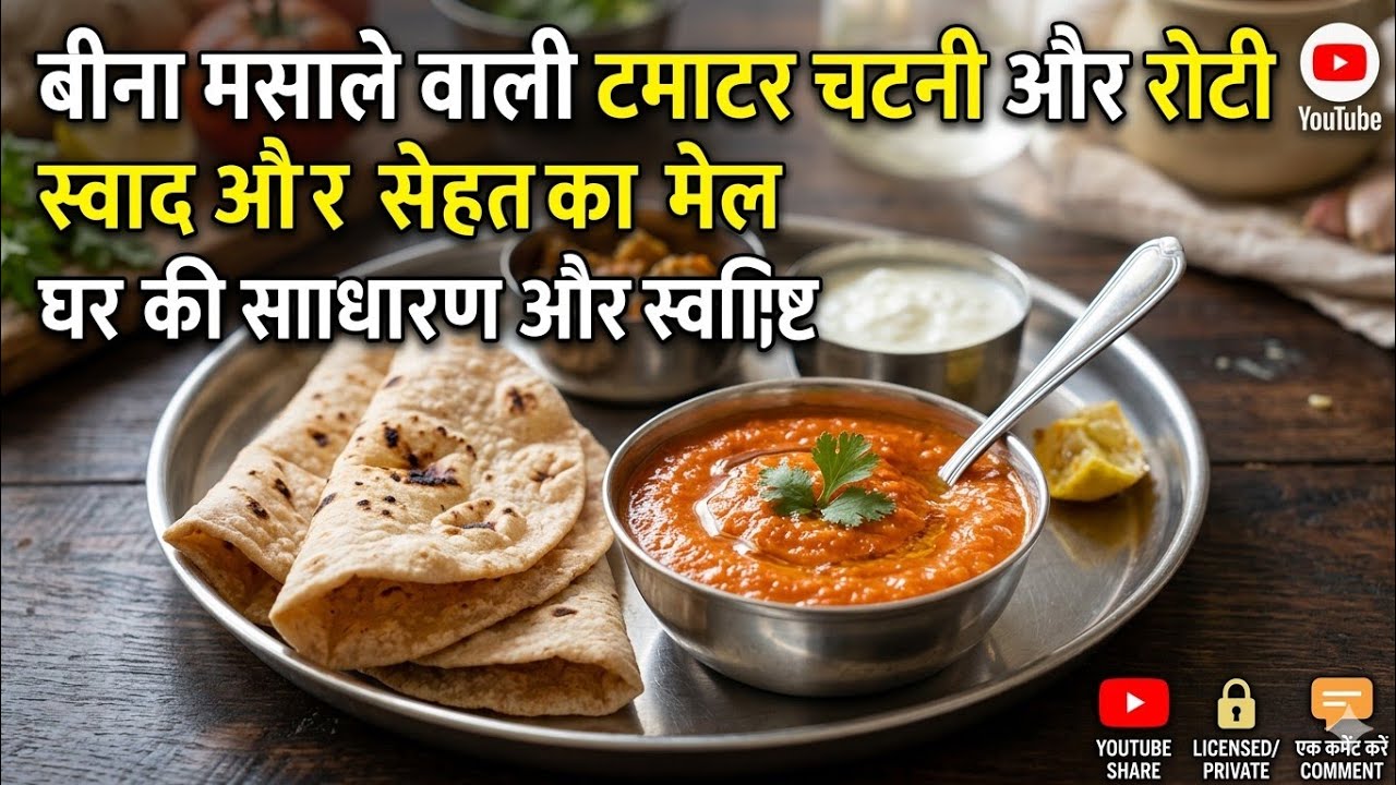 Tamatar ka bharta with roti best recipe 