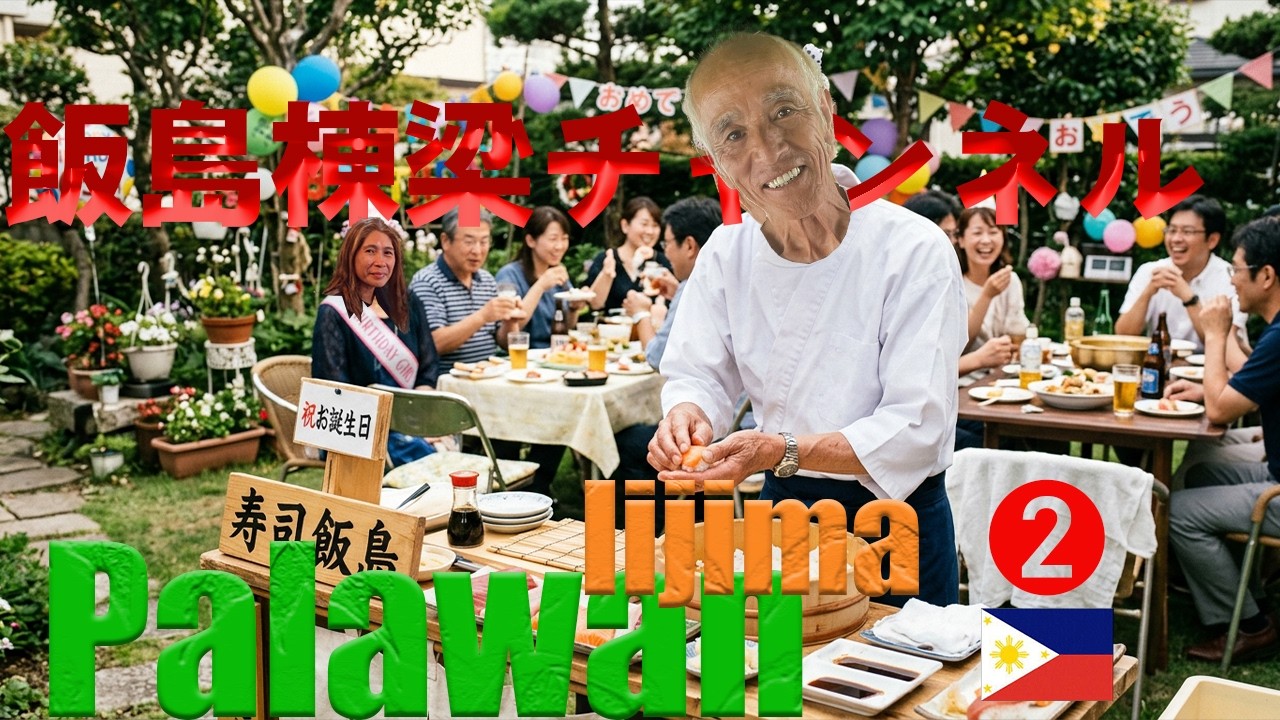 パラワン飯島棟梁チャンネル No.2 ~リンダ夫人誕生日に寿司職人になる~