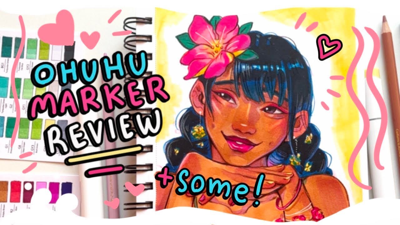 The BEST markers on the market?! [Ohuhu Marker Review + colored pencils and sketchbook] ✨🍰