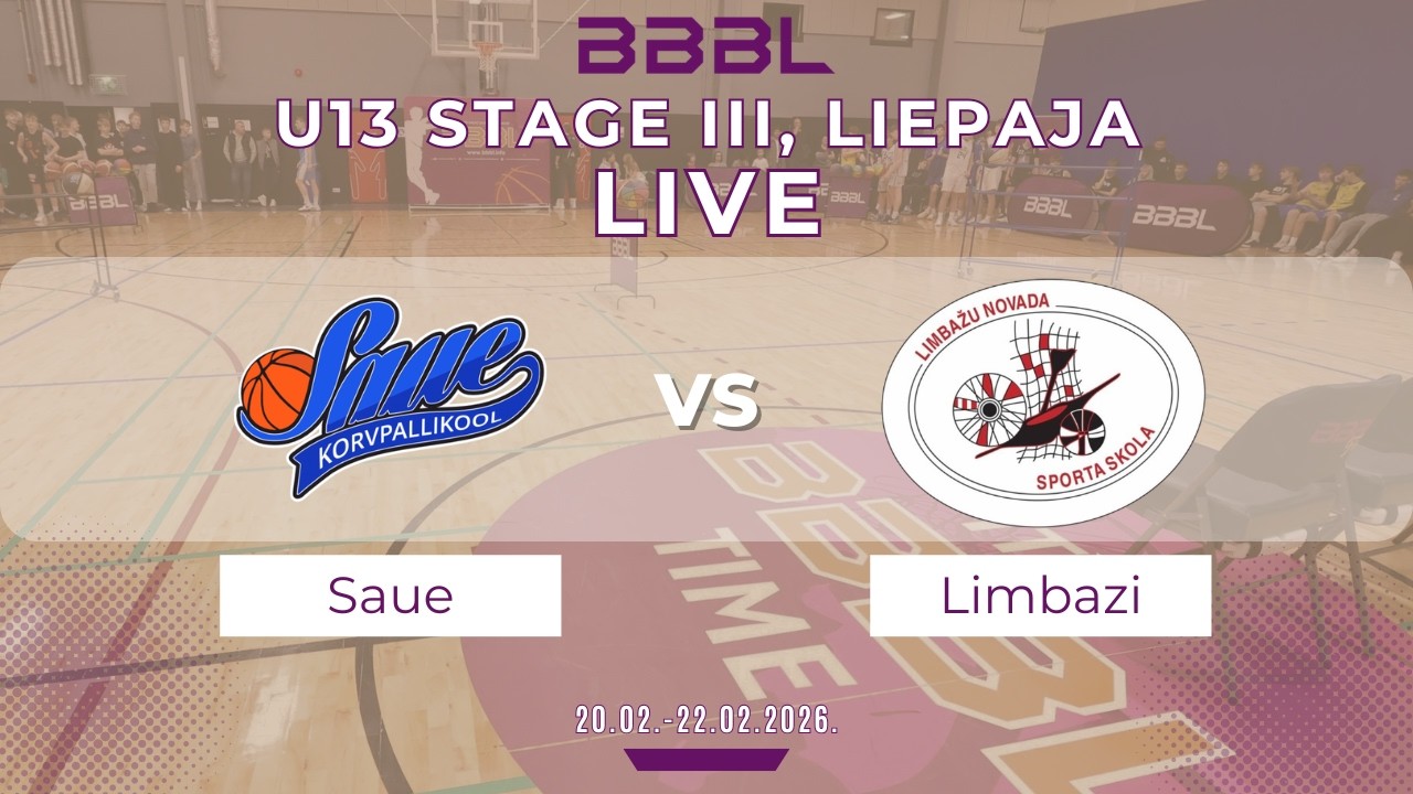 Limbaži 2013 vs BC Saue 2013 | BBBL U13 | Stage III