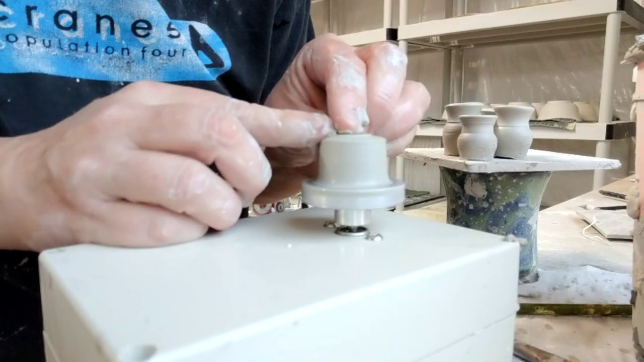 Throwing Mini Pots on a Mini Pottery Wheel