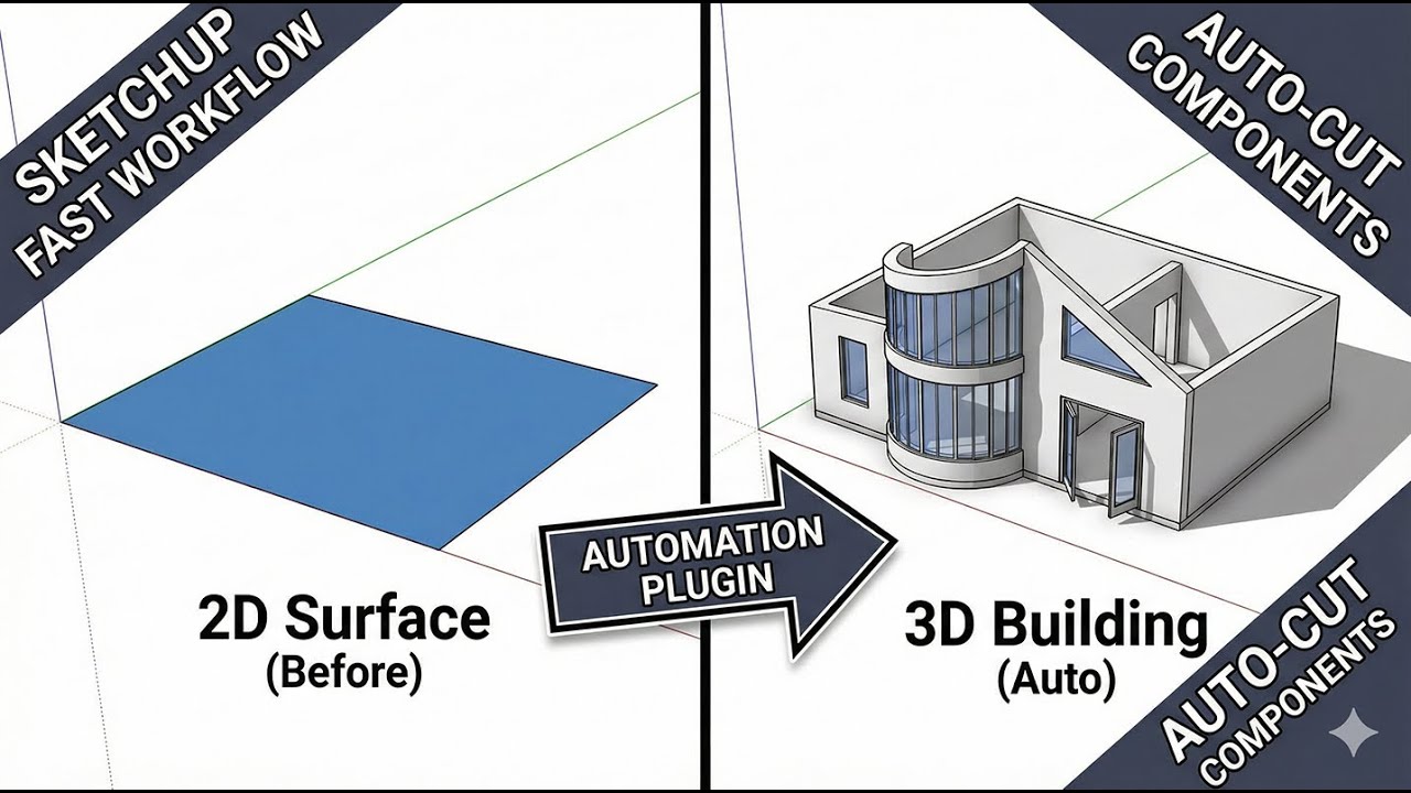 Automatisation SketchUp : Murs, Calques et Menuiseries Auto-perçantes