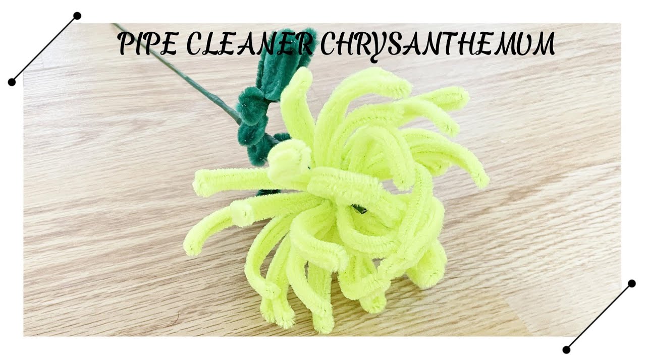 How to Make a Yellow Chrysanthemum Flower from Pipe Cleaners | Easy DIY Craft Tutorial