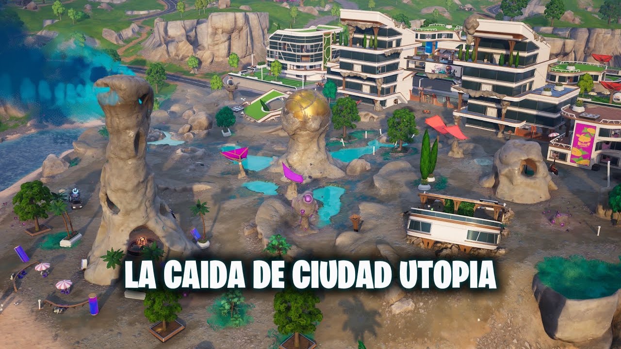 Fortnite | La Caida de la CIUDAD UTOPÍA - Cambios de Mapa C6T4