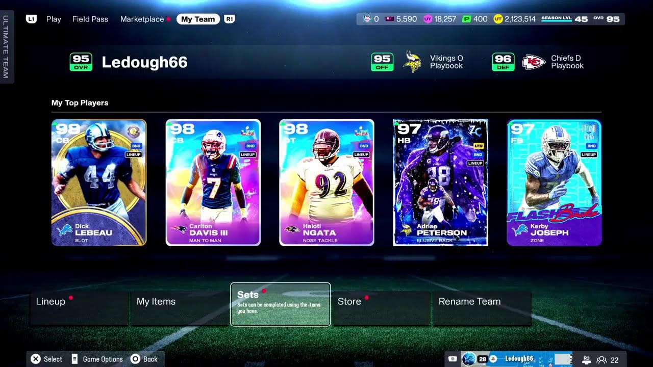 Madden NFL 26 Mut Lions theme team!! Grinding for 100M!