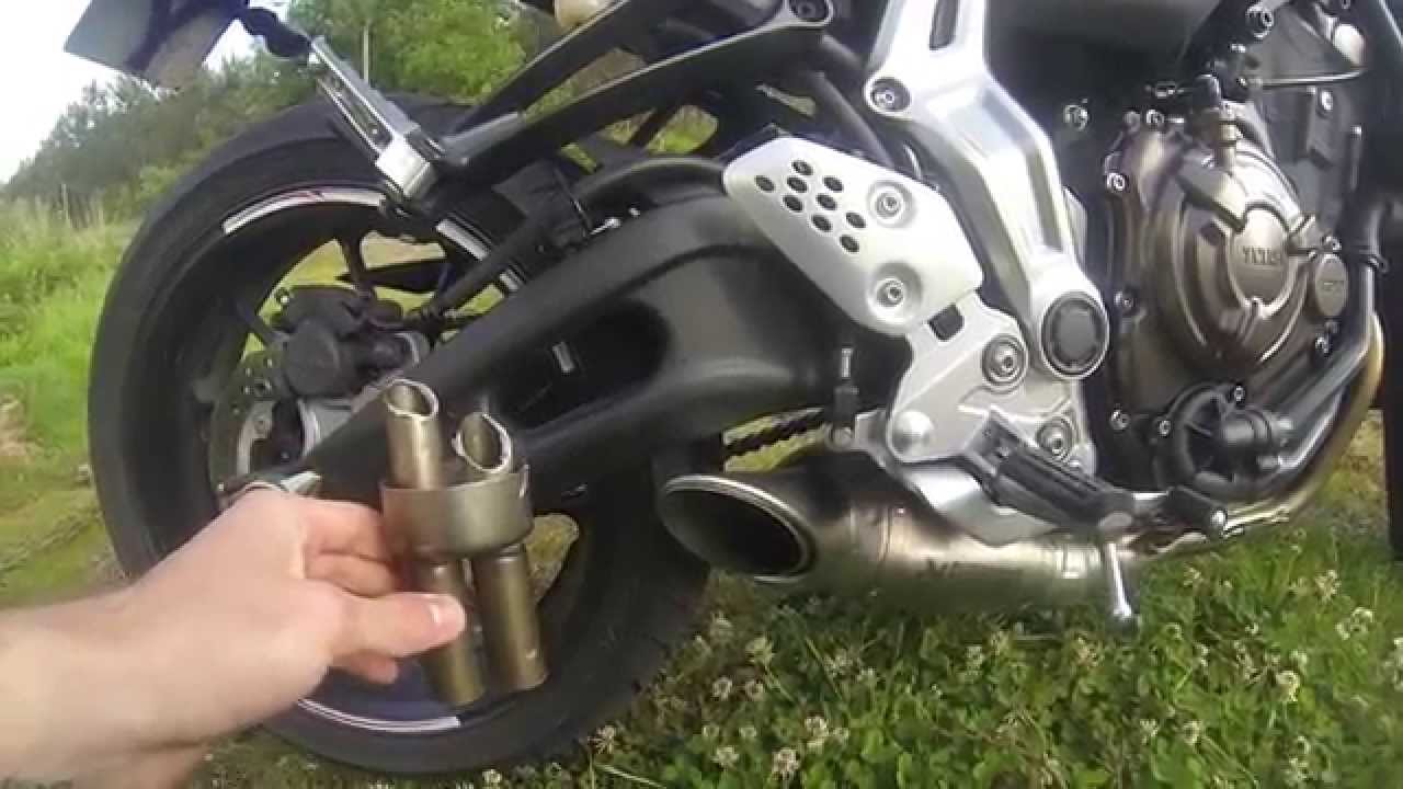 Yamaha Mt-07 Akrapovic exhaust No DB killer