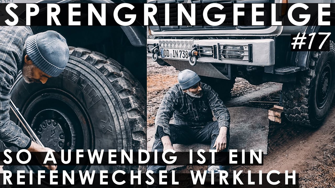 Sprengringfelge so gehts: Reifenwechsel am Expeditionsmobil | Allrad LKW | 4x4 Wohnmobil [17]