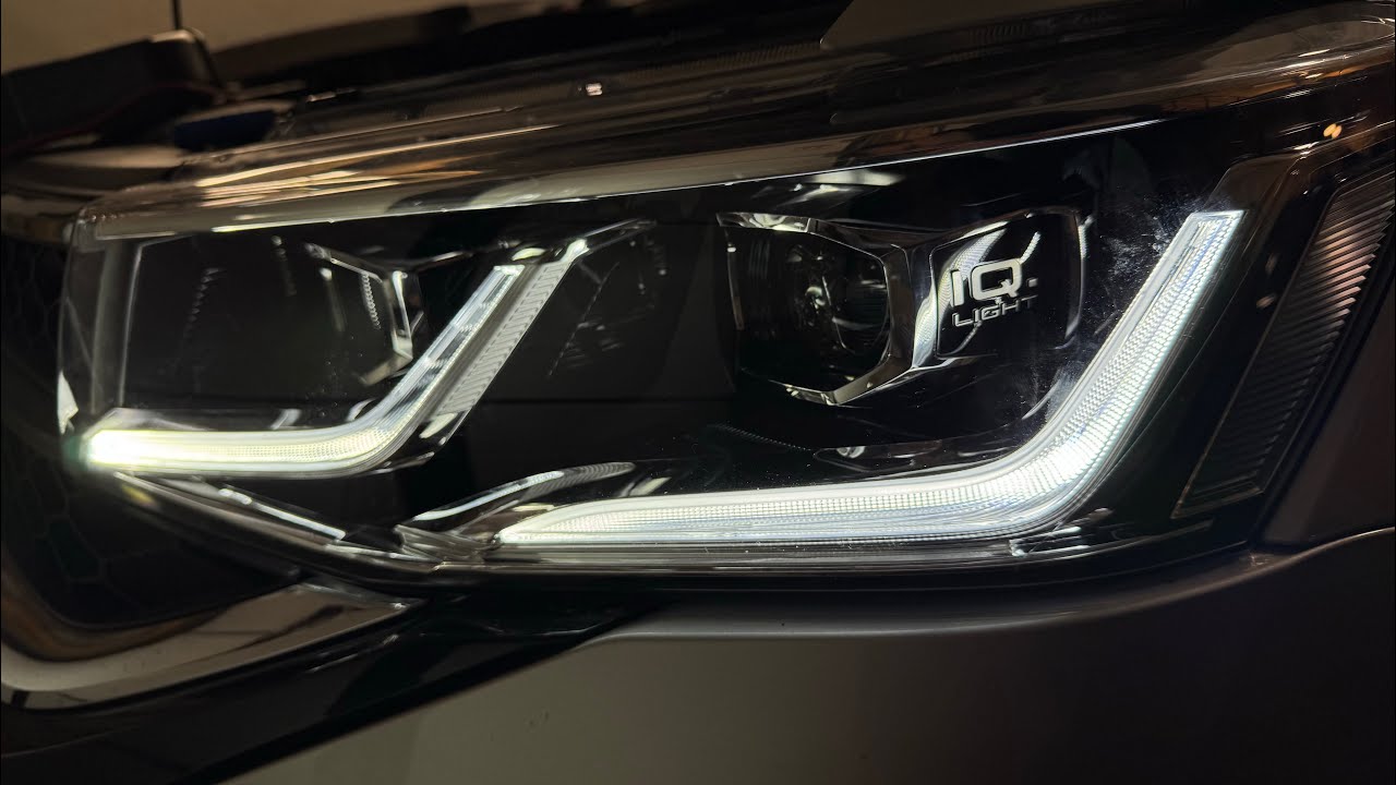 Установка фар iq light на vw Taos