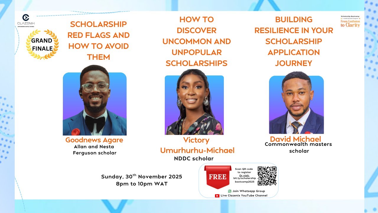 Grand Finale: Mistakes To Avoid, Discover Unpopular Scholarships and Build Resilience