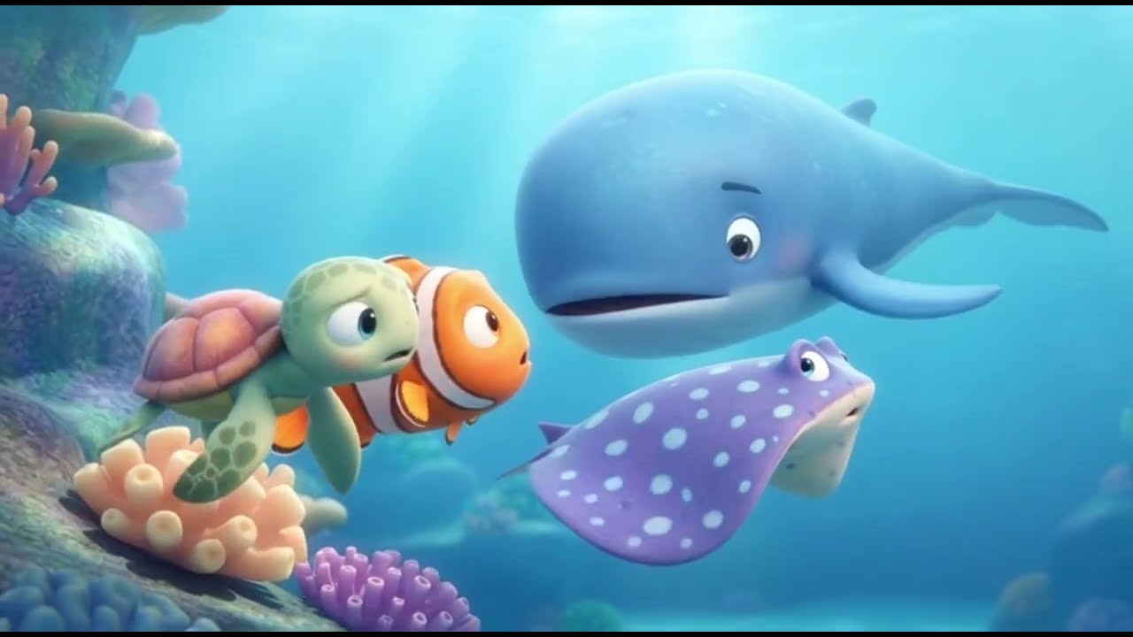 💙 Big Whale, Big Heart 🐋 | Kindness Makes a Hero 💙#youtubeshorts #kridhan_arts #viral #videos #kids 