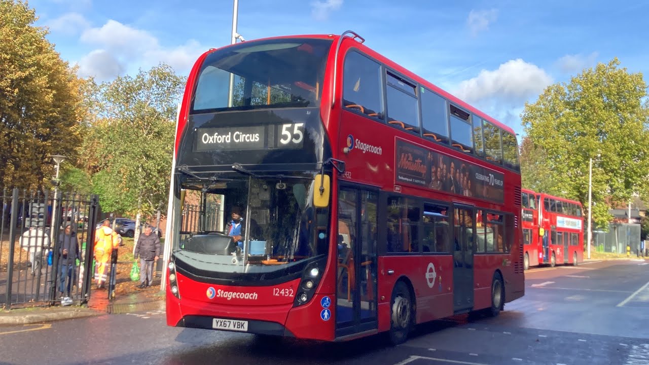 FRV. Stagecoach Route 55. Walthamstow Central - Oxford Circus. Enviro400MMC Hybrid 12432 (YX67 VBK)