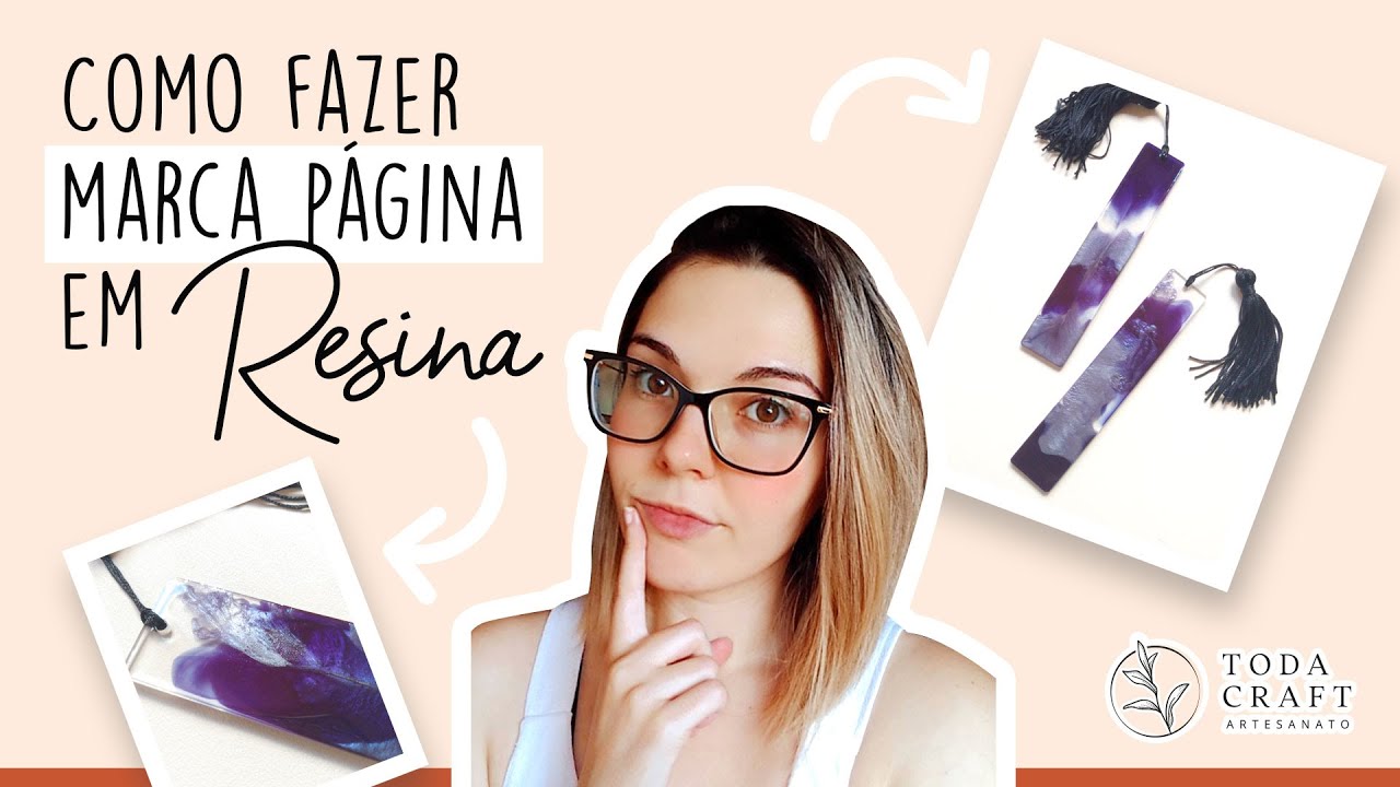 COMO FAZER MARCA PÁGINA EM RESINA EPOXI -  DIY -FÁCIL