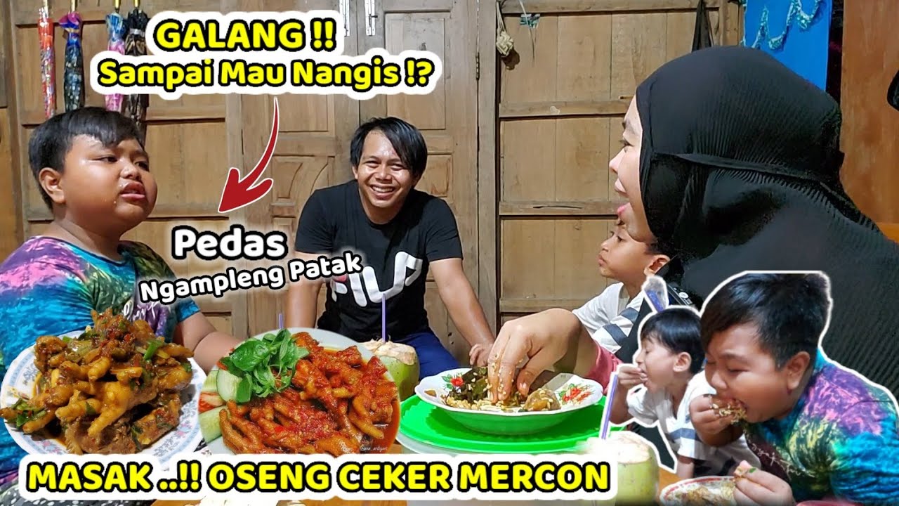 Super Pedas ⁉️ MASAK OSENG CEKER MERCON - Galang Sampai Mau Nangis