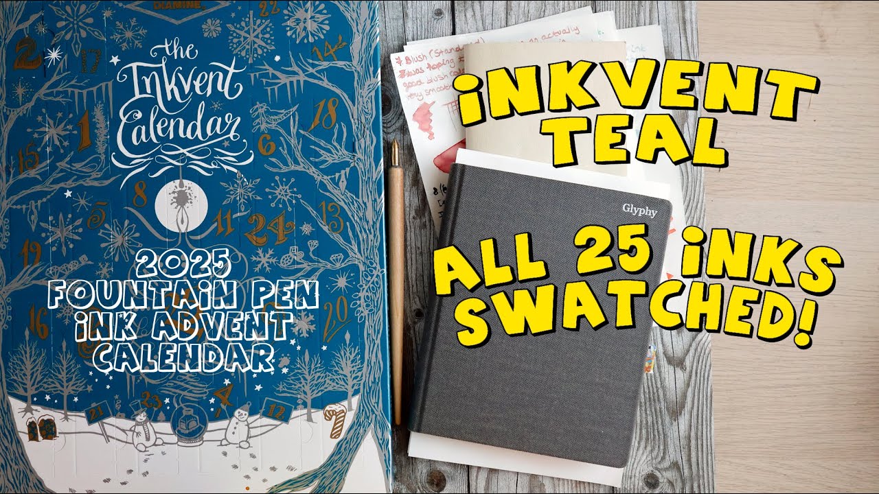 Inkvent 2025 — ВСЕ ЧЕРНИЛА | Diamine Inkvent Teal