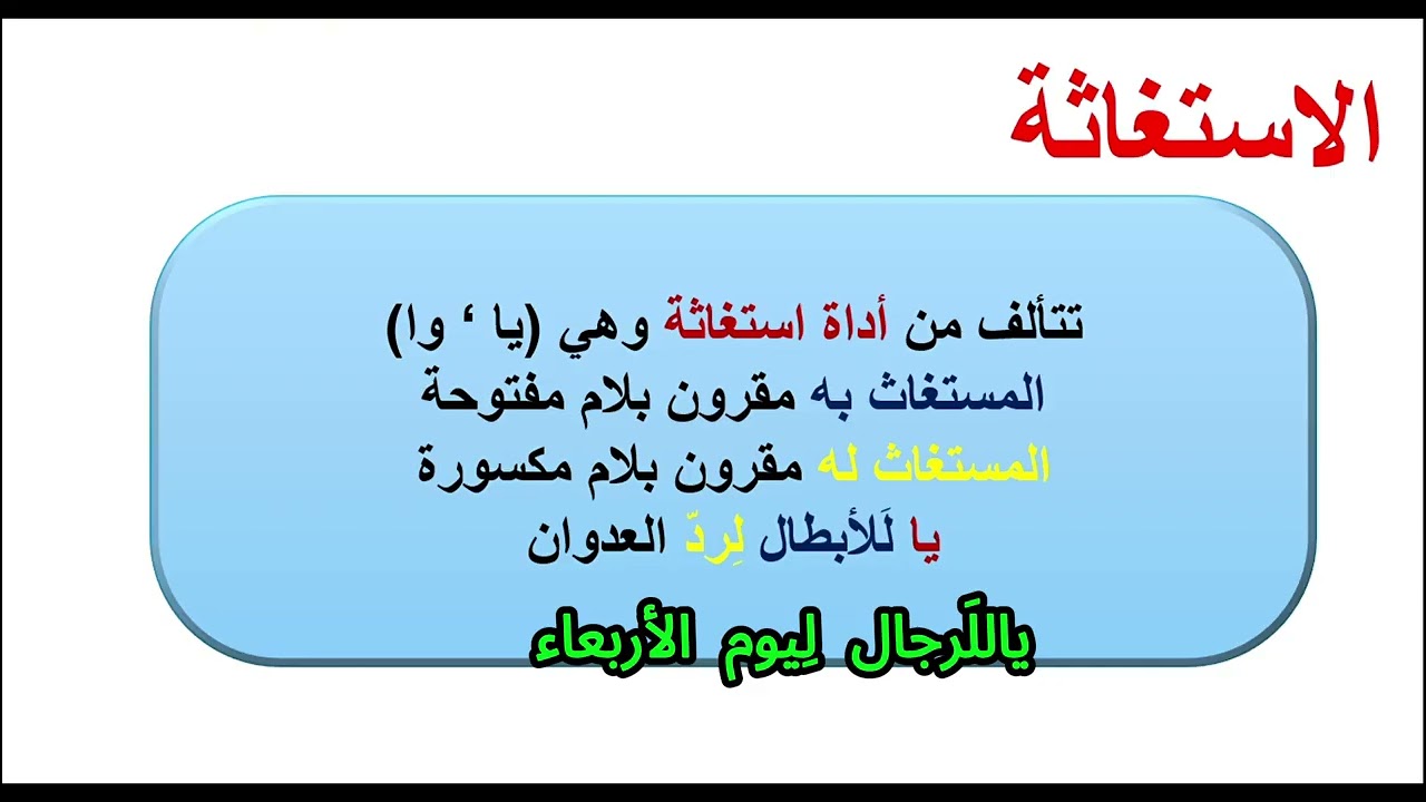 النداء الاستغاثة والندبة