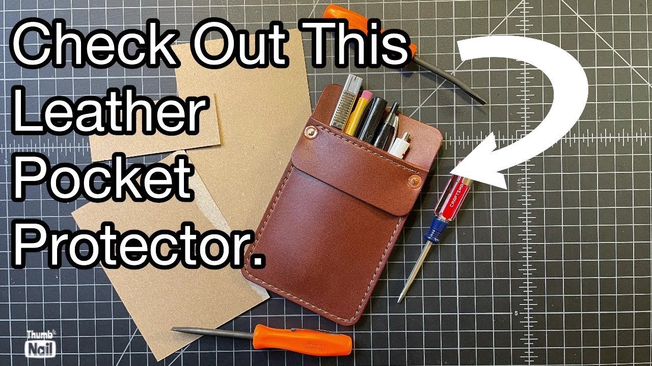 Check out this Leather Pocket Protector! #asmr #leather