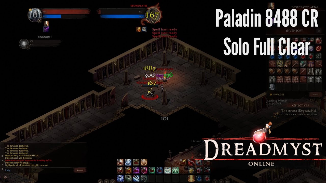 Dreadmyst - Desecrated Altar PALADIN Solo Run Full Clear - 8488 CR
