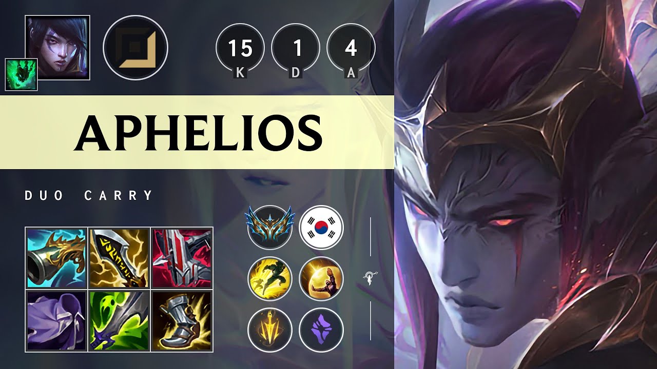 Aphelios ADC vs Jhin: Triple Kill, Legendary - KR Challenger Patch 14.22