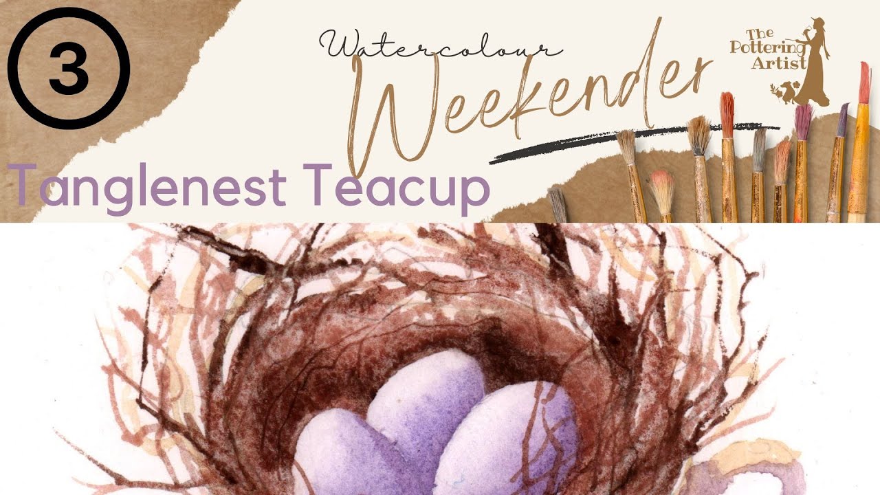 Watercolour Weekender - 3 - Teacup Tanglenest Trailer