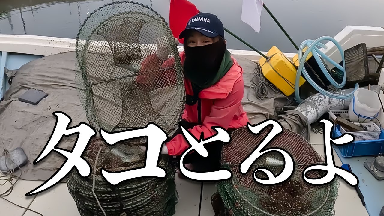 今年初の籠漁で蛸取り大成功！