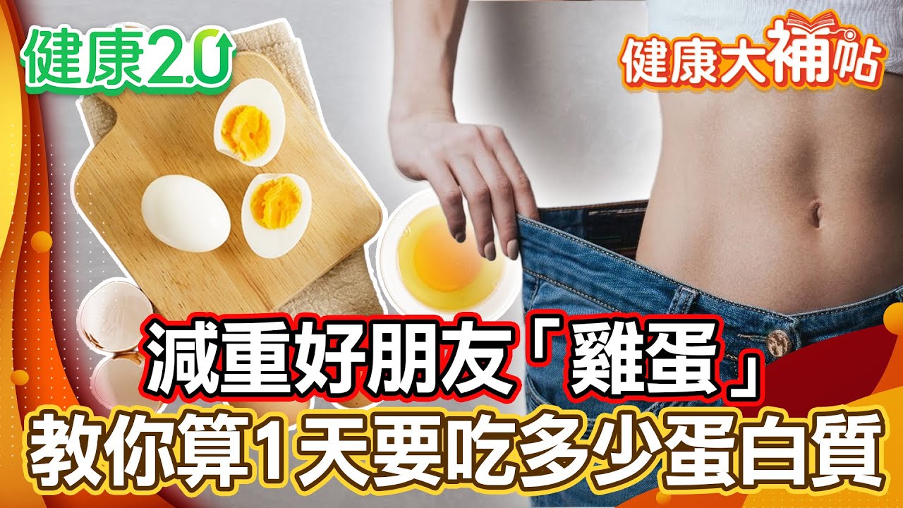 減重吃蛋增飽足感！營養師教你算1天該吃多少蛋白質！國宴主廚的3種煮蛋妙招！【#健康大補帖】健康2.0 #鄭凱云 #陳欣湄  #韋汝