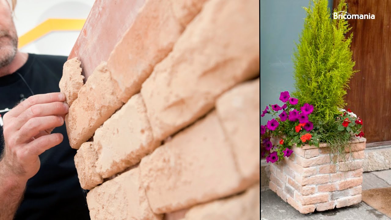 Restaurar maceta con piedra decorativa // Revestimiento decorativo sencillo con Bricomania