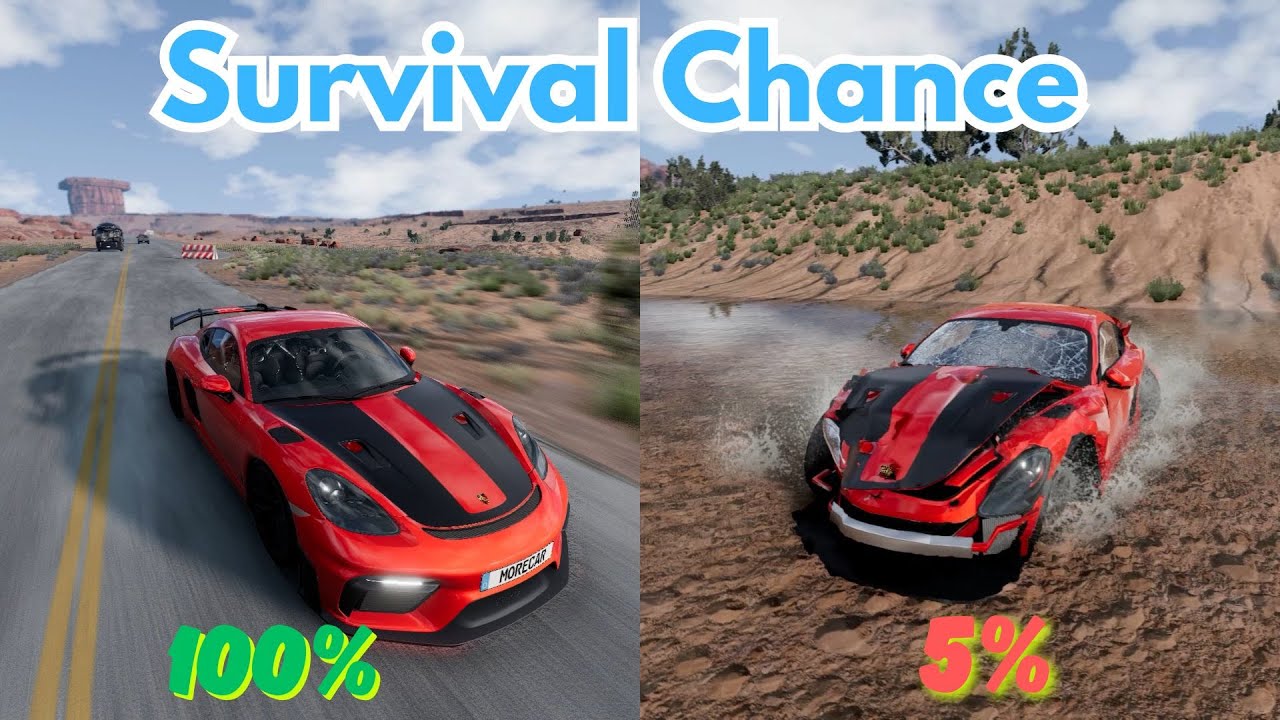 Realistic Survival Chance Crashes #1   BeamNG drive