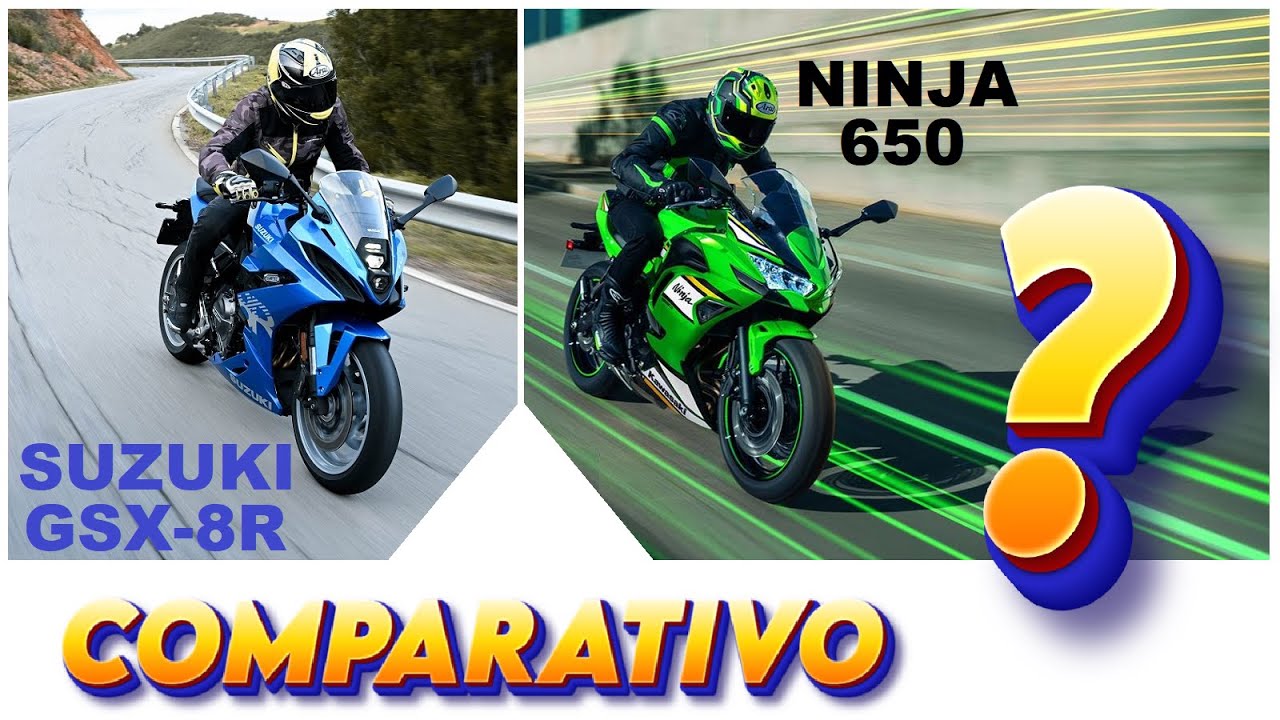 COMPARATIVO ESPORTIVAS Suzuki GSX 8R e Kawasaki NINJA 650