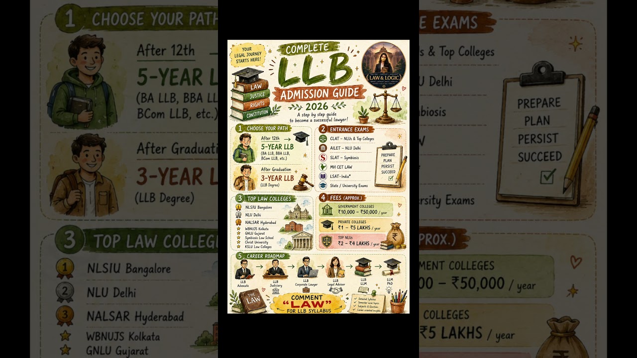 ⚖️ LLB Admission 2026! Know roadmap. 🎓#LLB #LawStudent #LawAndLogic #LegalCareer #FutureAdvocate