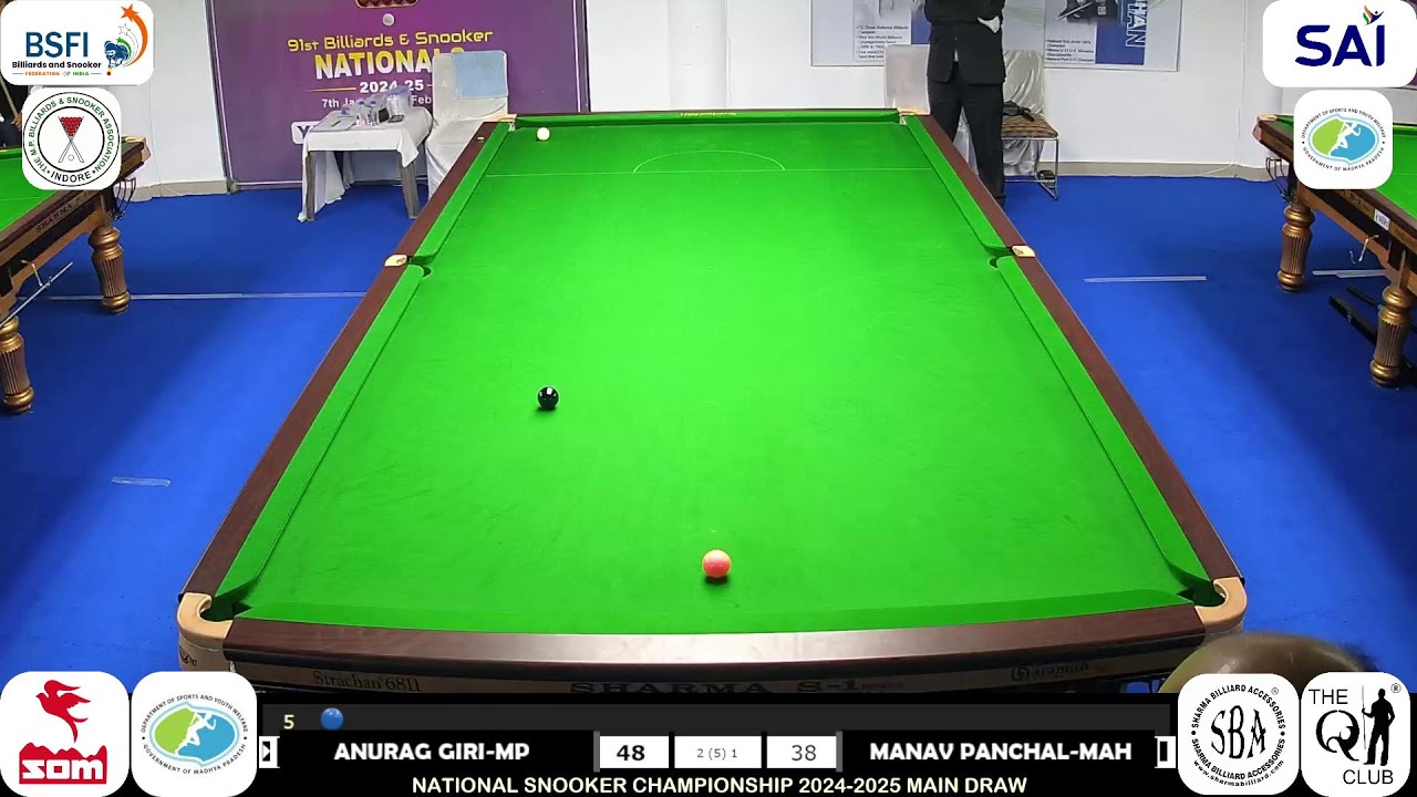 ANURAG GIRI-MP v/s MANAV PANCHAL-MAH NATIONAL SNOOKER CHAMPIONSHIP MAIN DRAW