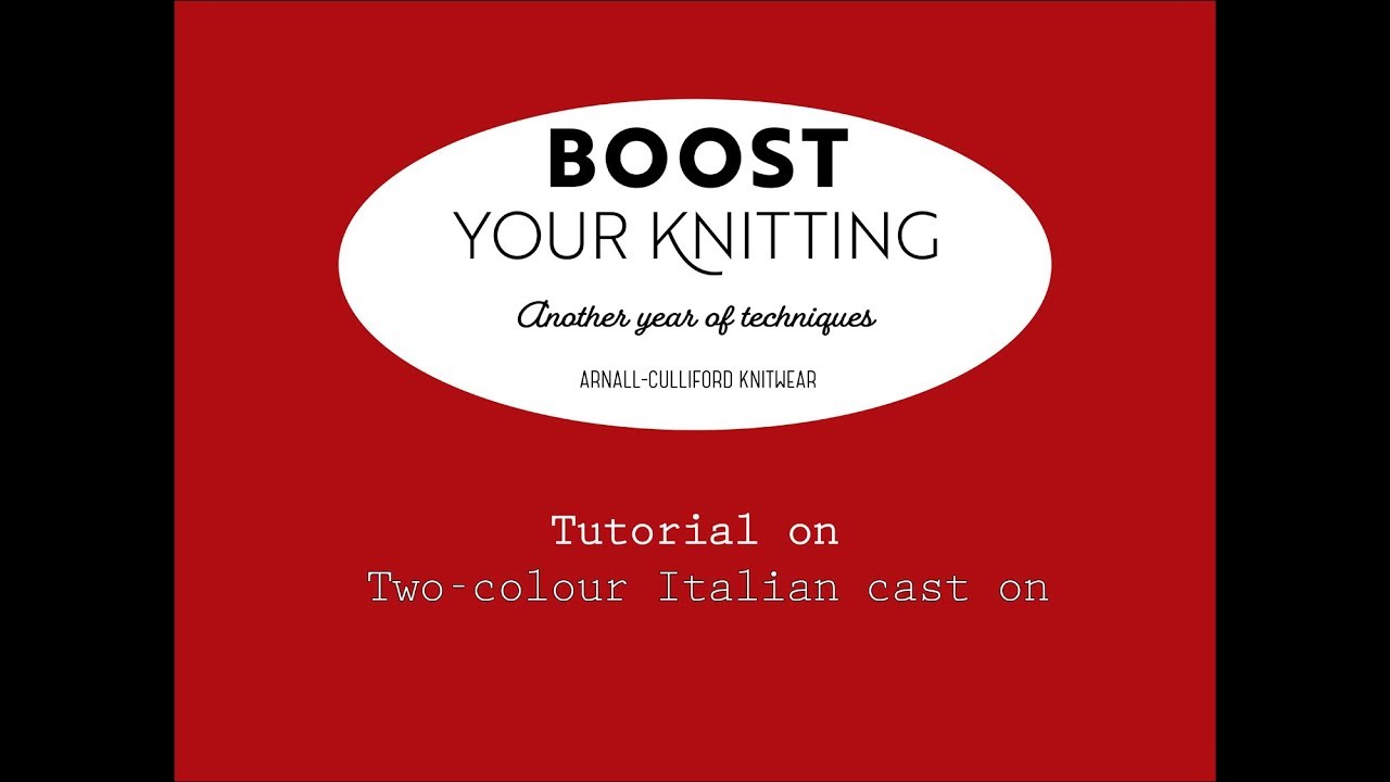 Two-Colour Italian Cast-On Method