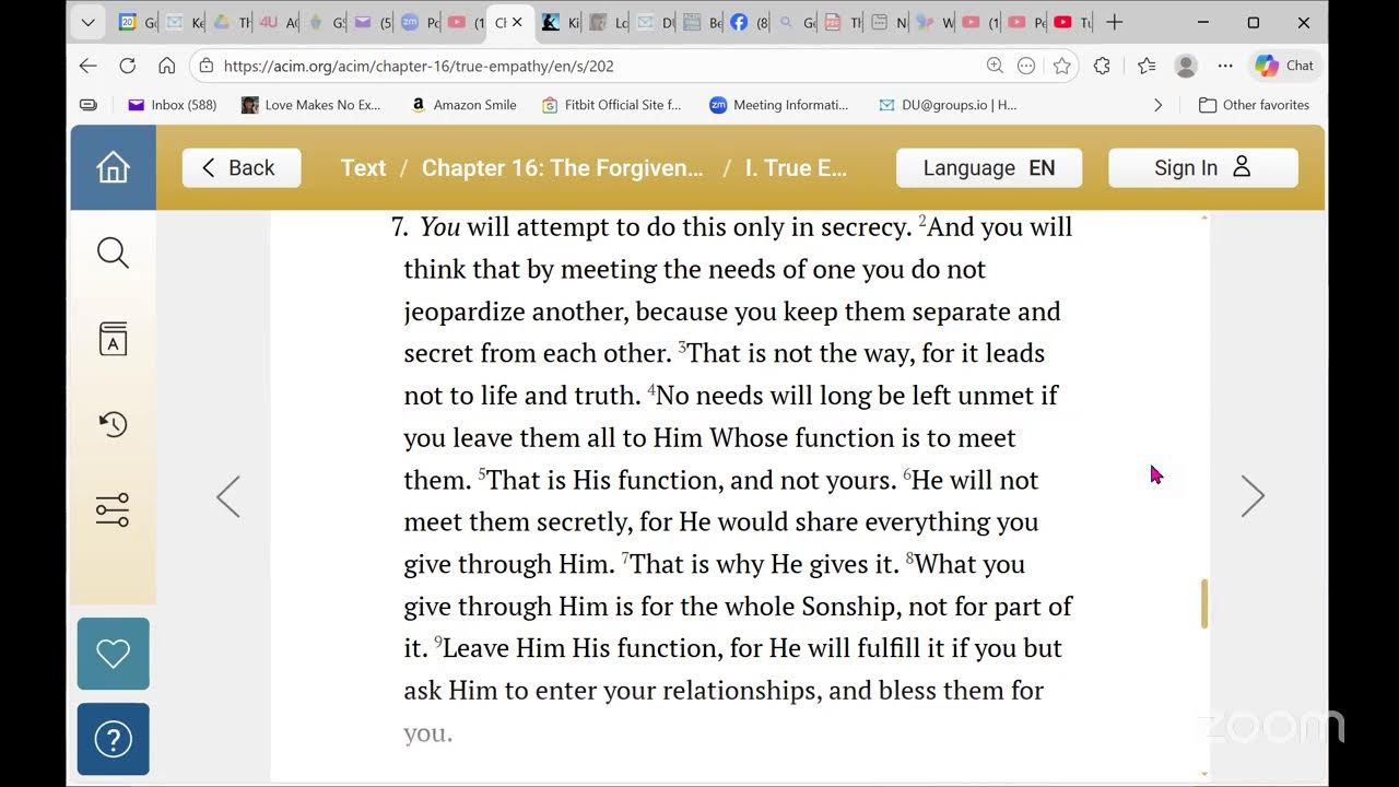Tuesday Morning with Friends - ACIM Chapter 16 - 1-20-26 ACIM Gather