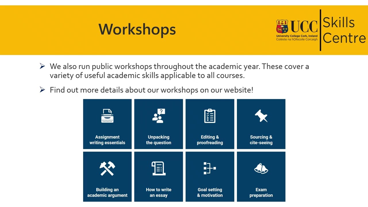 Introduction to UCC Skills Centre